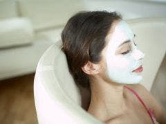 woman with mud mask