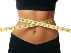 How To Lose Weight For Your Wedding woman with a tape measure around her stomach