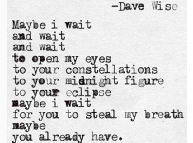 Dave Wise Poems About Love and Breakup Instagram Quotes