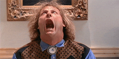 One of you failing and letting out a sound similar to the mating call of the Guinea baboon. <a href="reactiongifs.com" target="_blank">reactiongifs.com</a>