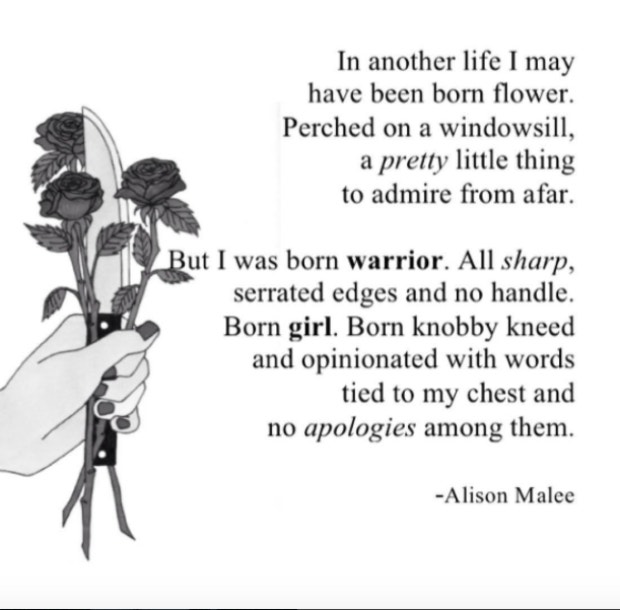 Inspirational Strong Woman Instagram Quotes by poet Alison Malee 