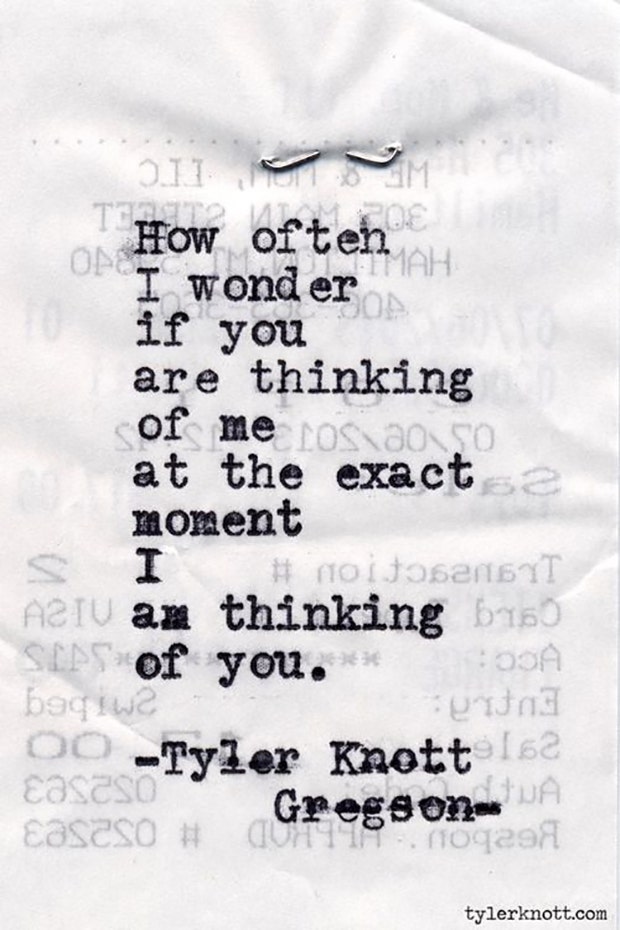 Tyler Knott Gregson Instagram Love Poems Quotes