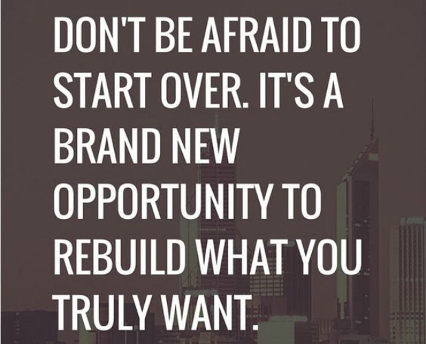 healing breakup quotes: Don&#039;t be afraid to start over. It’s a brand new opportunity to rebuild what you truly want.