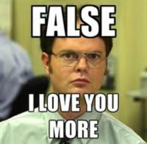 love meme Dwight Schrute false 