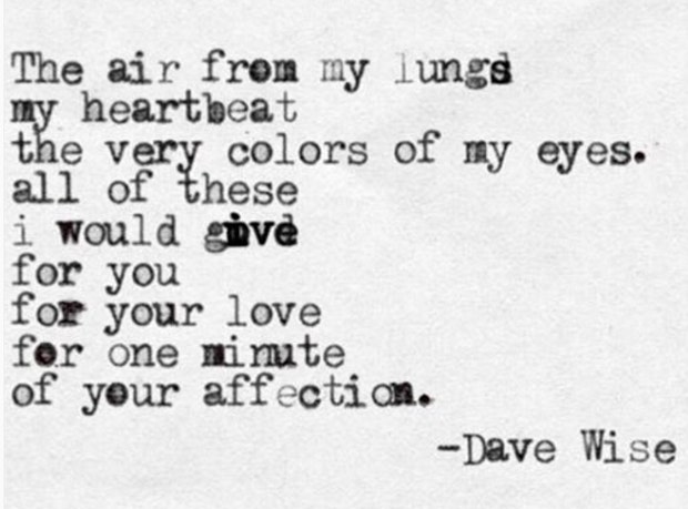 Dave Wise Poems About Love and Breakup Instagram Quotes