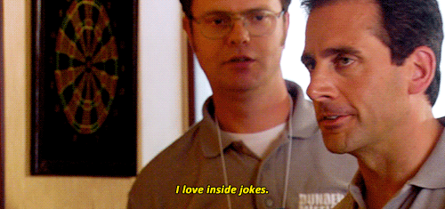 <b>2. You have a whole docket of inside jokes that you find pee-in-your-pants hilarious.</b>
But that literally no one else finds even remotely funny. And they give you the most judging looks when you let them slip in their presence and then proceed to die of absurd laughter. 2