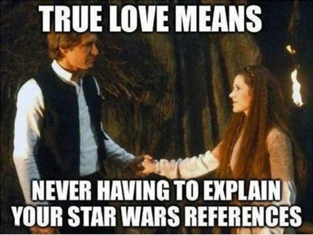 love meme Han Solo and Princess Leia