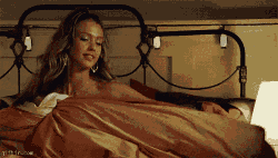 Trying to be enticing in your childhood bedroom, which is still wallpapered with dancing unicorns. <a href="reactiongifs.com" target="_blank">reactiongifs.com</a>