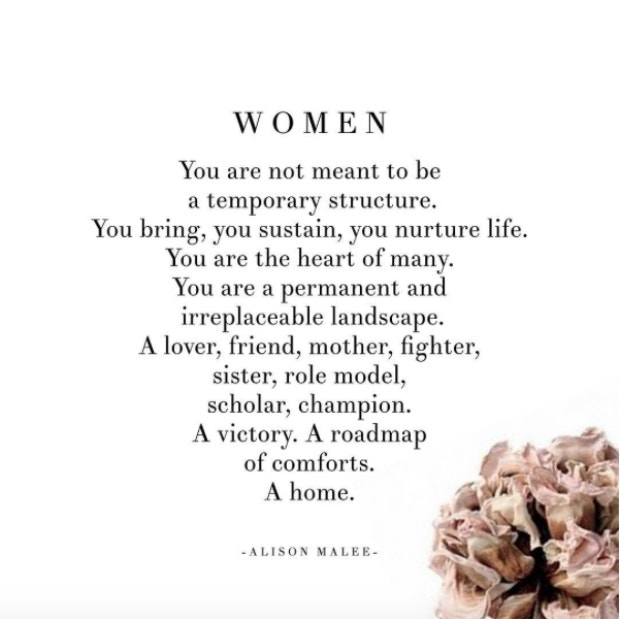 Inspirational Strong Woman Instagram Quotes by poet Alison Malee 