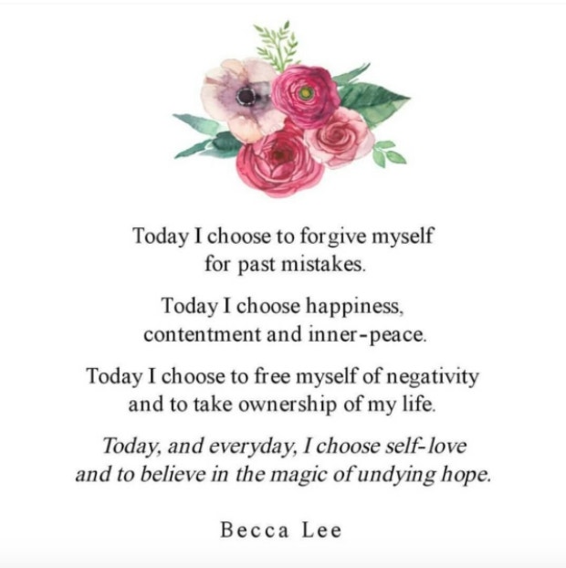 Becca Lee Instagram Quotes Self-Esteem Love Yourself