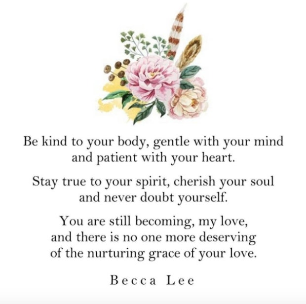 Becca Lee Instagram Quotes Self-Esteem Love Yourself
