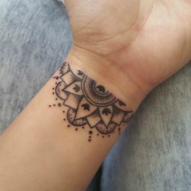 Dotwork half mandala on wrist... - Black Dragon Tattoo Studio | Facebook