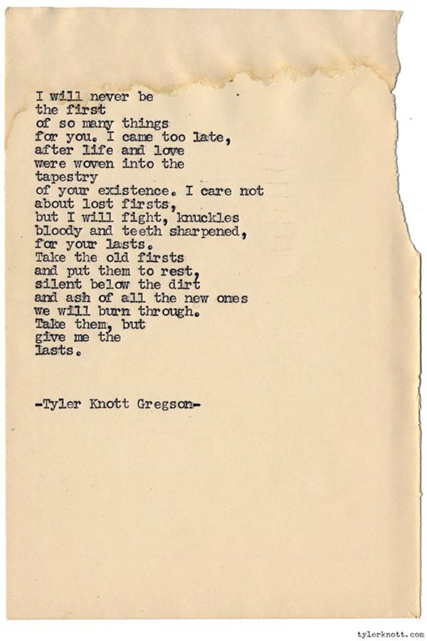 Tyler Knott Gregson Instagram Love Poems Quotes