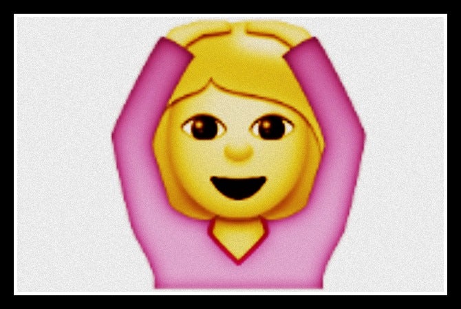 flirty emoji Woman Gesturing OK