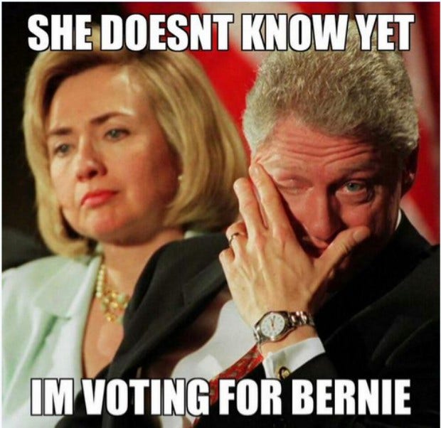 Bernie Sanders Memes Hillary Clinton