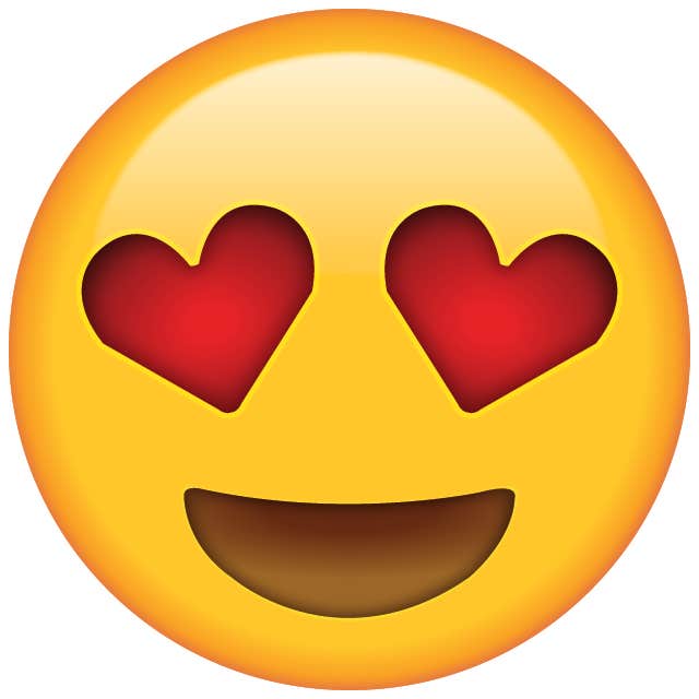 The heart eyes emoji — an asset