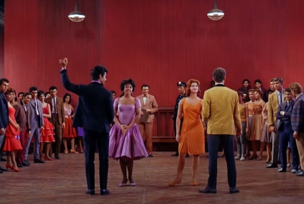 The ballroom scene in West Side Story