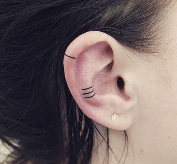 Tiny Floral Ear Tattoos Are Taking Over Instagram And I Need One Immediately