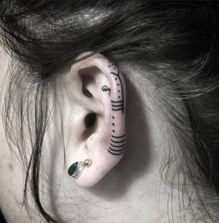 Delicate Ear Tattoo Designs + Ideas