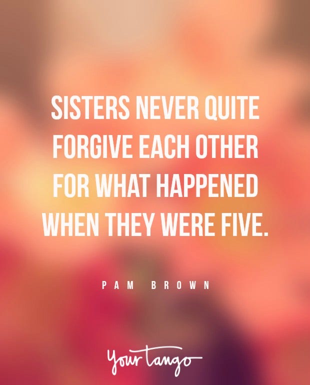 pam brown sister fight quote