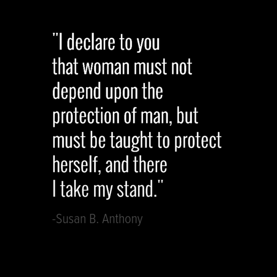 Susan B. Anthony women quote