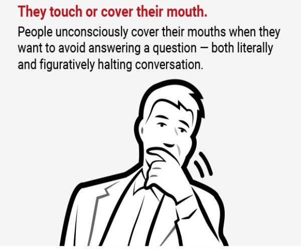Touch or cover mouth..