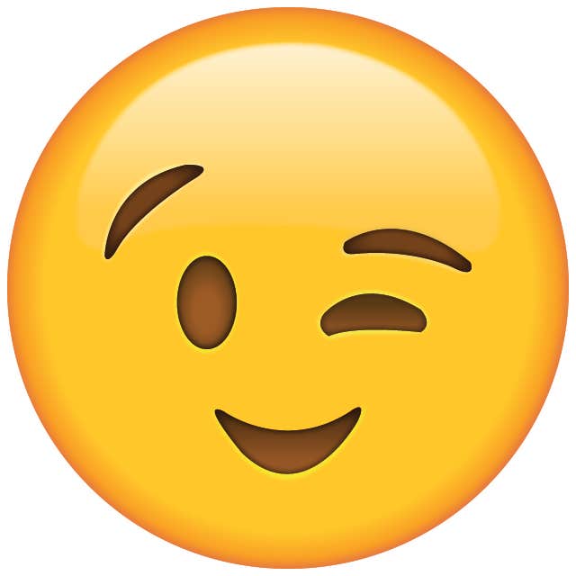 The wink face emoji — the "sexy" emoji