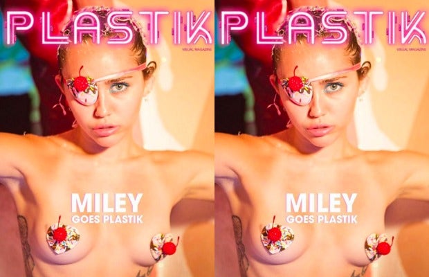 Miley Cyrus boobs Plastik Magazine