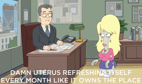 american dad alien in drag period uterus refreshing itself