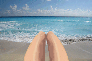 beach legs ice cream
