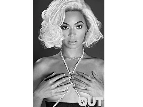 Beyonce Topless for Out Magazine