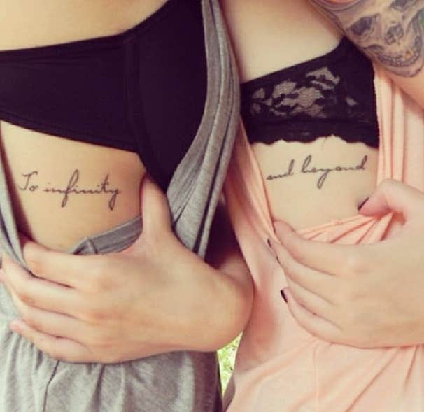 To infinity and beyond matching best friends tattoo 
