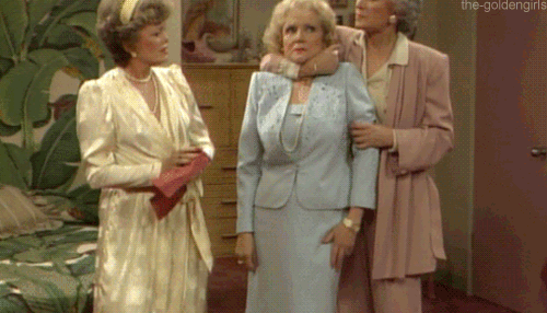Rue McClanahan, Betty White and Bea Arthur as Blanche Devereaux, Rose Nylund and Dorothy Zbornak on "The Golden Girls"