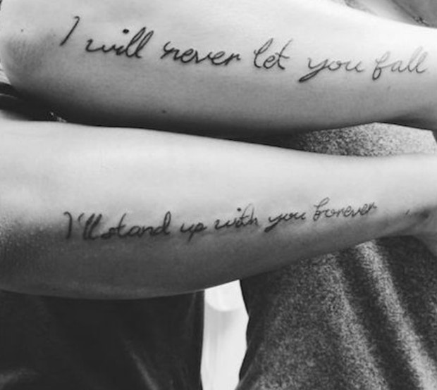 couples quote tattoos