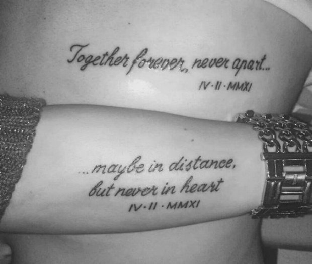 couples quote tattoos