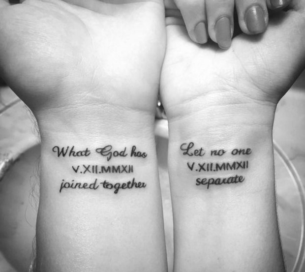 couples quote tattoos