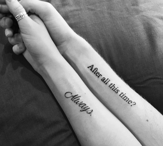 couples quote tattoos