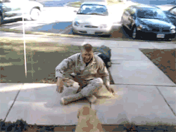 <b> You’ll never be greeted first. </b> Unless you run to the front door wagging your tail, the dog is going to get the first hug and kiss when its owner arrives home. You’ll never be greeted first