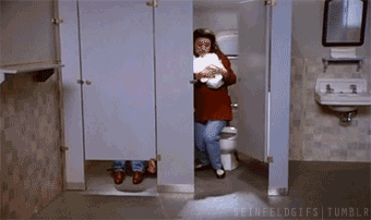Elaine stealing toilet paper