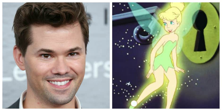 Andrew Rannells and Tinkerbell - Walter McBride/Getty Images & Disney