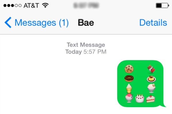 I&#039;m sweet on you in emojis