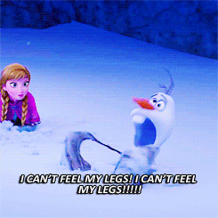 <b> Josh Gad improvised most of Olaf's lines to make the producers laugh.</b> <a href=“http://media.giphy.com/media/Y37po77cLRCXm/giphy.gif”>Giphy</a>