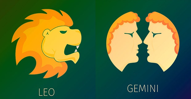 Gemini and Leo compatible zodiac signs will find true love together