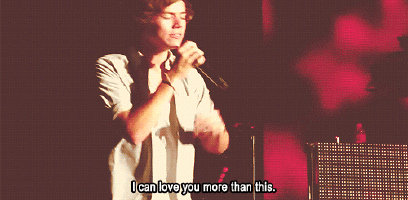 Harry Styles of One Direction singing "More Than This"