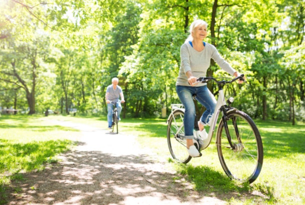 how to live a long life old people biking