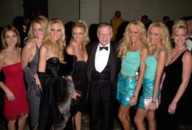 Hugh Hefner and girlfriends