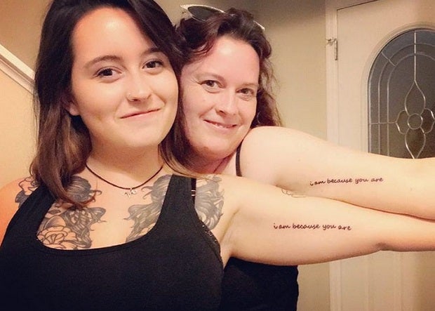 matching tattoos mother daughter