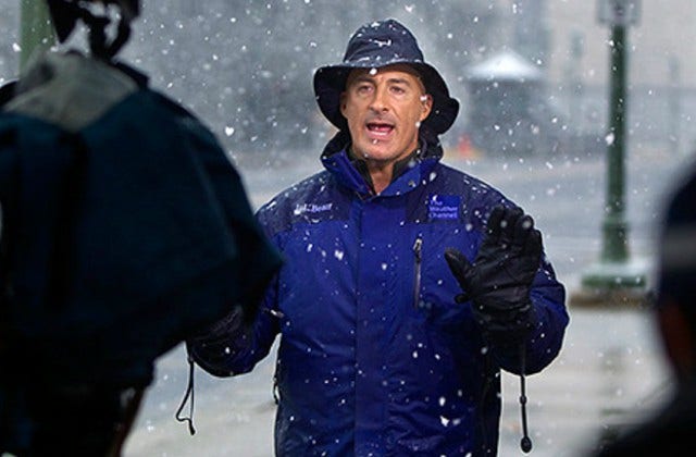 Jim Cantore in the snow