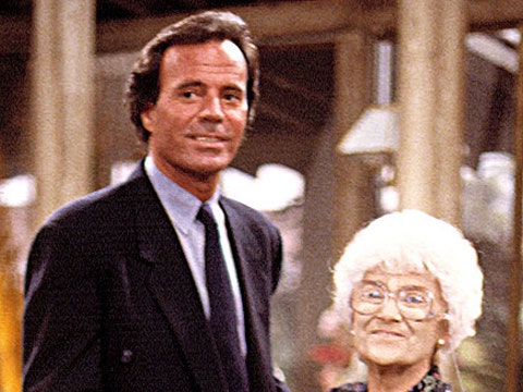 Julio Iglesias and Estelle Getty (as Sophia Petrillo) on "The Golden Girls"