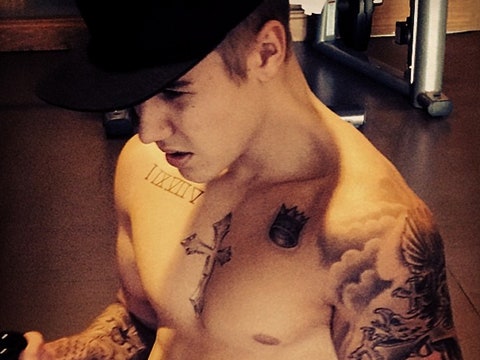 Justin Bieber shirtless - Instagram